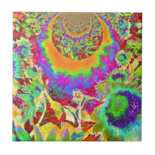 Carreau Élégant chou bohème rétro tournesol