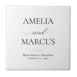 Carreau Elegant Classic Script Calligraphy Wedding<br><div class="desc">This design features an elegant script along with a classic look which is perfect for any theme or occasion.</div>