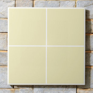 Carreau Élégant damier jaune pâle moderne et minimaliste