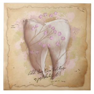 Carreau Élégant Dentiste Vintage Dental Assistant Cadeau