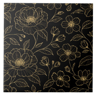 Carreau Élégant floral sans couture de luxe