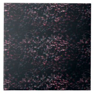 Carreau Elégant Hazy Lilac & Blue Botanical Floral Art