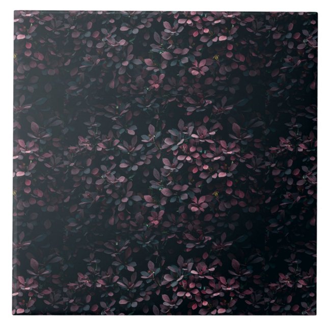 Carreau Elégant Hazy Lilac & Blue Botanical Floral Art (Devant)