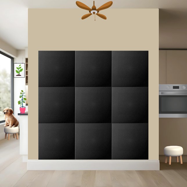 Carreau Elégant Matte Black Tile en céramique texturée (Créateur téléchargé)