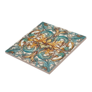 Carreau élégant motif Art nouveau