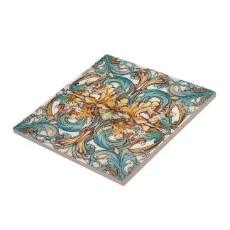 Carreau élégant motif Art nouveau