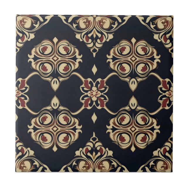 Carreau Élégant Motif ornemental (Devant)