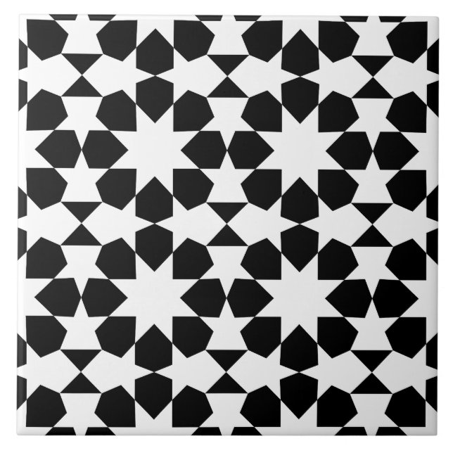 Carreau Élégant noir et blanc (Devant)