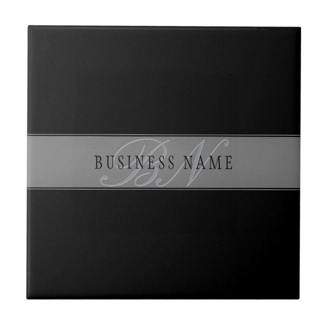 Carreau Élégant nom d'entreprise/autre texte de script mod (Devant)