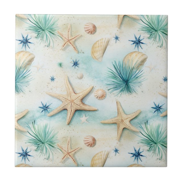 Carreau Elégant poisson étoilé - Décor Côtier, Inspiré De  (Devant)