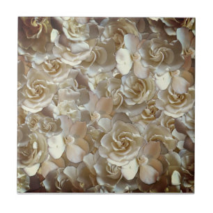 Carreau Élégant Rose floral Motif pétal