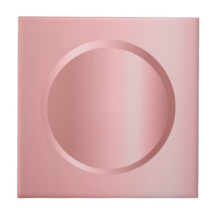 Carreau Élégant Rose Gold Changeable Image Modèle