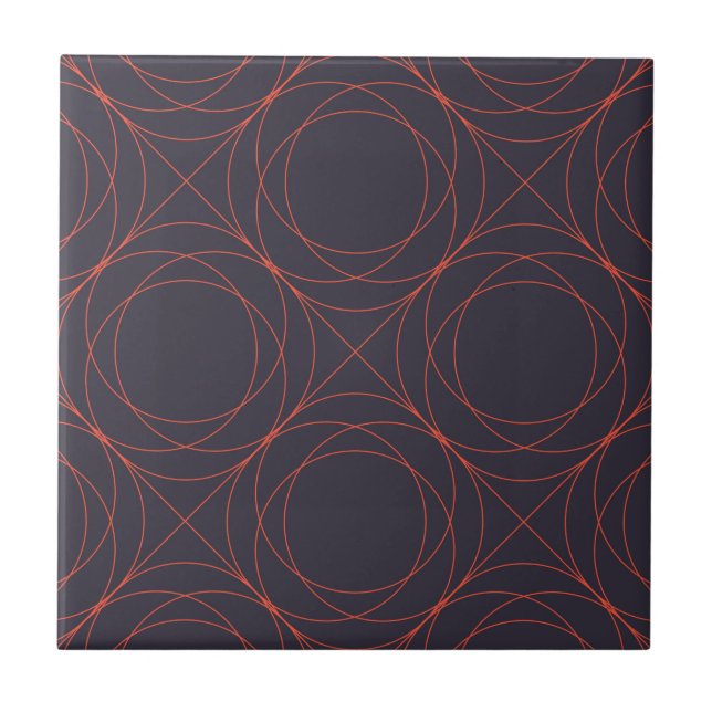 Carreau Elégant, simple, animé, moderne ligne motif art (Devant)
