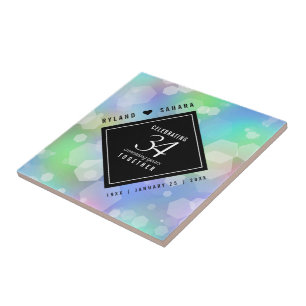 Carreau Élégante 34e anniversaire du Mariage Opal