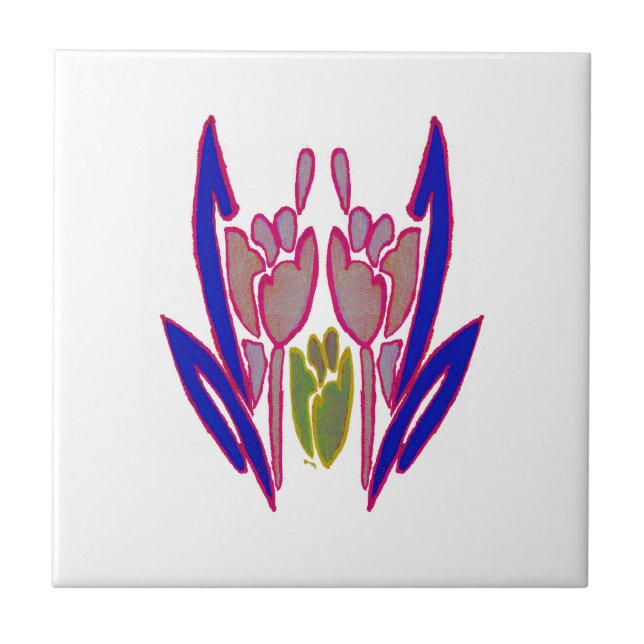 Carreau Elégante aquarelle Rose Imprimer (Devant)