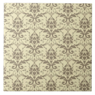 Carreau Elégante crème et tan Damask