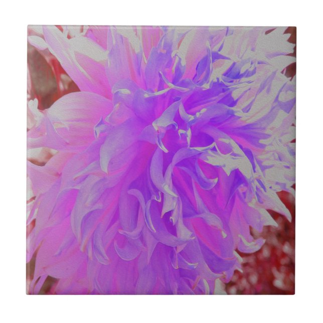 Carreau Élégante Dahlia Décorative Ultra Violet (Devant)