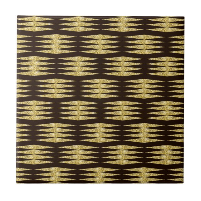 Carreau Elégante Parties scintillant d'or Art Déco Motif d (Devant)