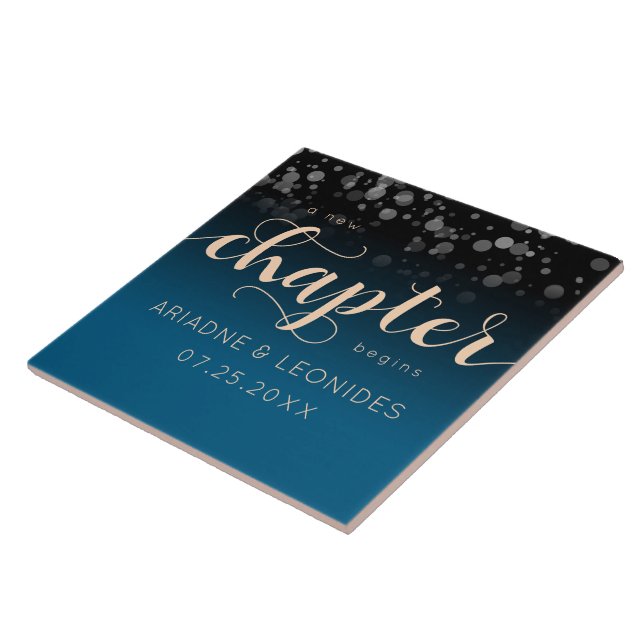 Carreau Elégante Pêche Océanique Bleu Mariage Un Nouveau C (Côté)