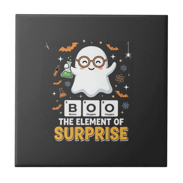 Carreau Élément de surprise de fantôme de design de Boo d' (Devant)