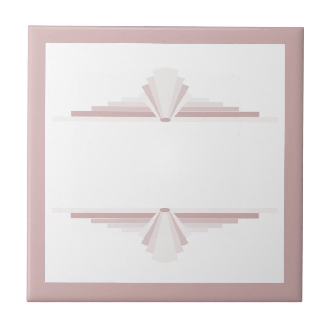 Carreau Éléments Art déco dans le marron clair (Devant)