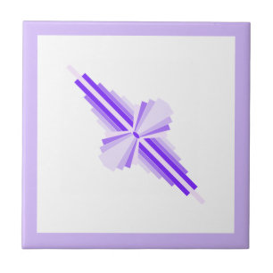 Carreau Éléments Art déco dans violet profond et clair