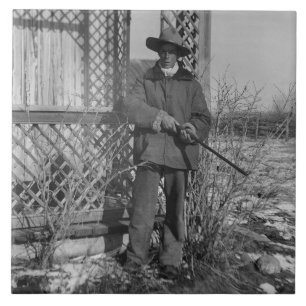 Carreau Éleveur de ranch cow-boy ou hors-la-loi canadien d