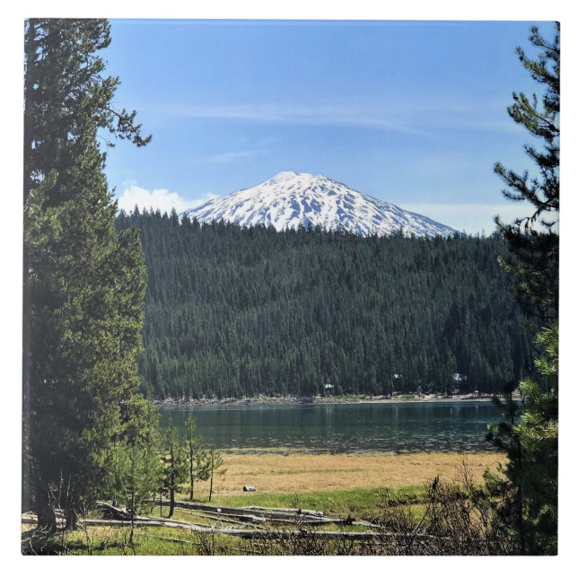 Carreau Elk Lake with Mount Bachelor (Devant)
