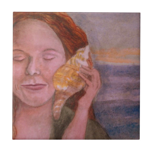 Carreau Elle vend des sourires de mer (Devant)