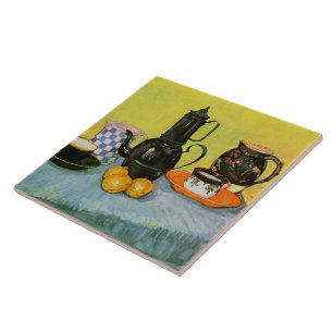 Carreau Émail bleu Coffeepot Terrain Van Gogh Fine