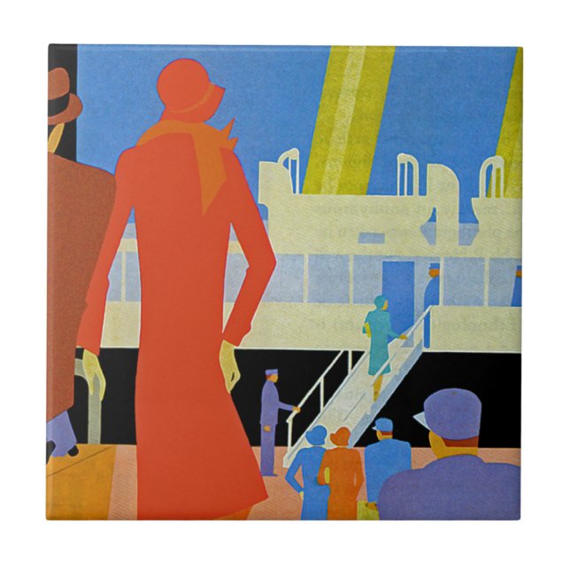 Carreau Embarquement d'art déco (Devant)