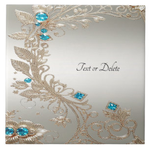 Carreau Embellister Gold Blue Stones Carrelage en céramiqu