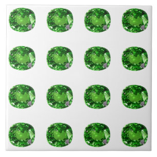 Carreau Emerald Gemstone, vert