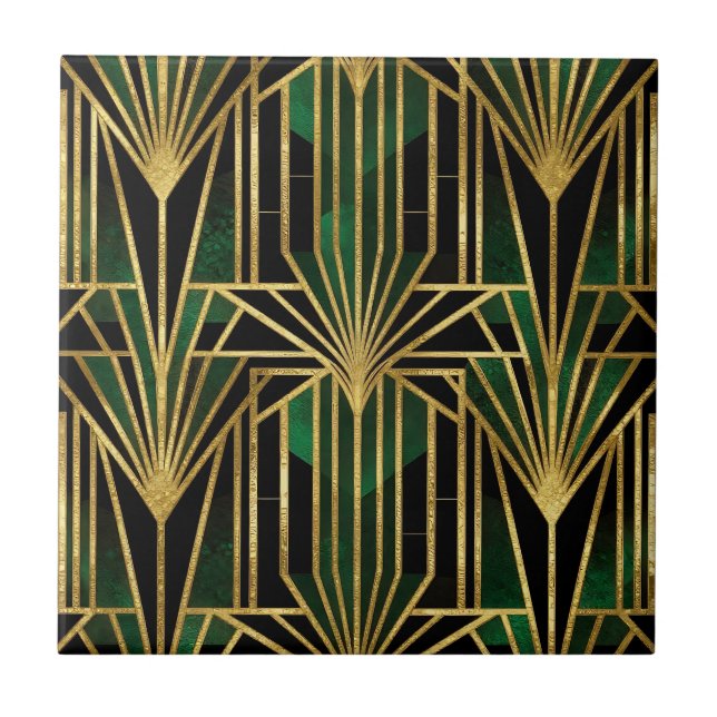 Carreau Emerald Gold Art Deco Glamour (Devant)