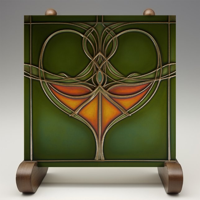 Carreau Emerald Grace Art Nouveau (Créateur téléchargé)