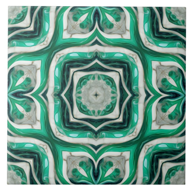 Carreau Emerald Green Motif (Devant)