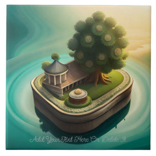 Carreau Émeraude - Maison de rêve, arbre de vie