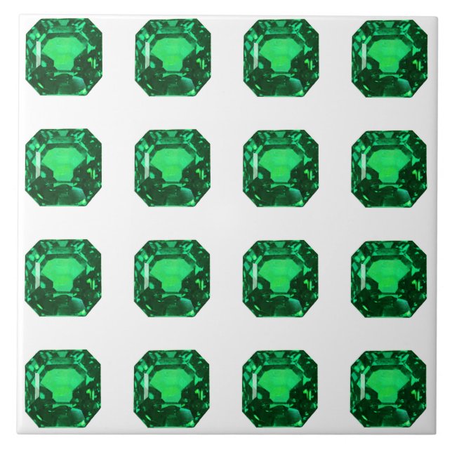 Carreau Émeraude Motif verte (Devant)