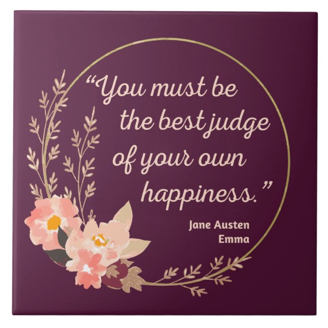 Carreau Emma De Jane Austen Citation I - Style Cute (Devant)