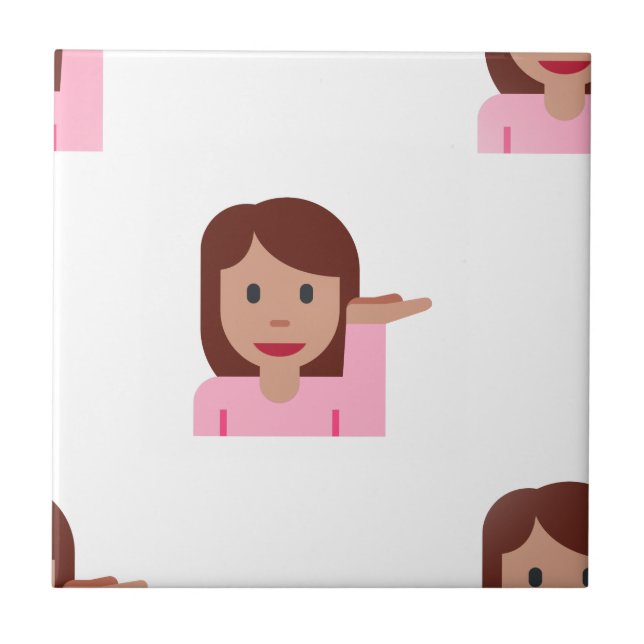Carreau emoji femme (Devant)