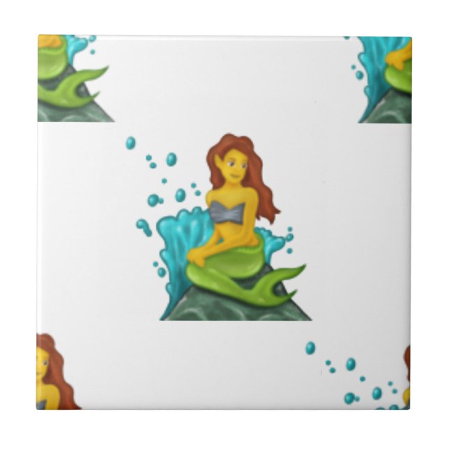 Carreau emoji mermaid (Devant)