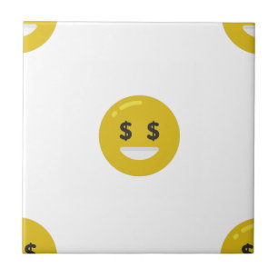 Carreau emoji oeil argent