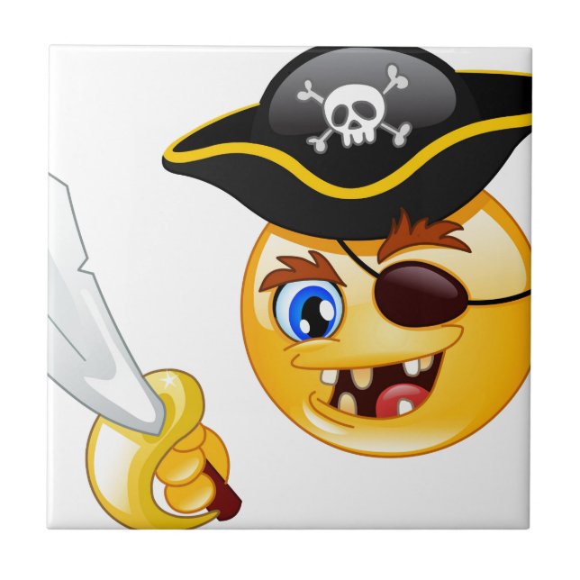 Carreau emoji pirate (Devant)