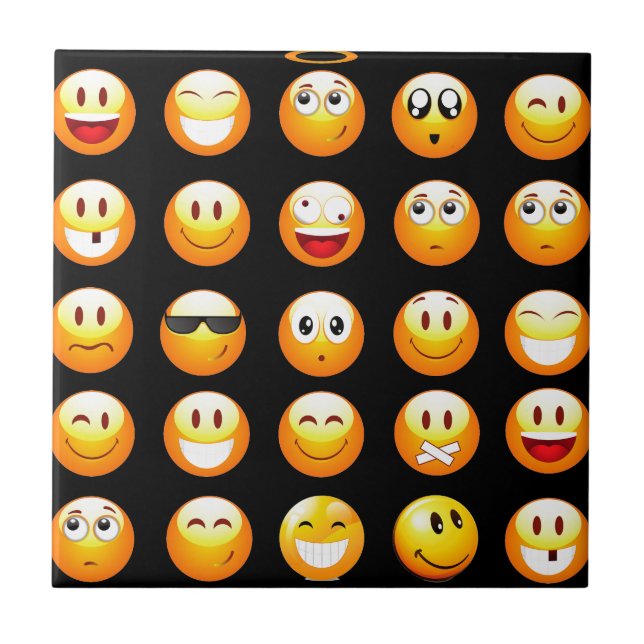 Carreau emojis noir (Devant)