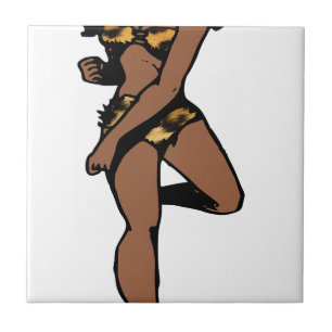 Carreau empreinte de léopard africain pin up