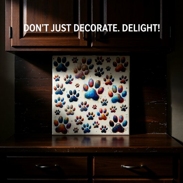 Carreau Empreinte de patte canine de haute tension (Créateur téléchargé)