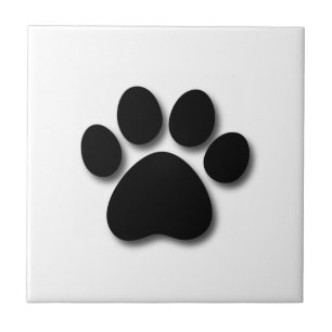 Carreau Empreinte de patte espiègle de chien pour la PATT