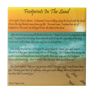 Carreau Empreintes de pas dans le sable