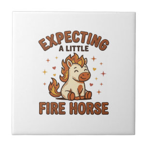 Carreau En attente d'un petit cheval de feu Vintage Baby S