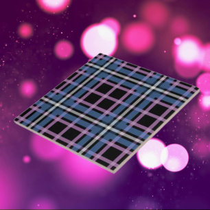 Carreau en céramique à carreaux - Grille Tartan Bl